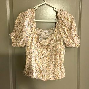 Floral patterned cropped bodice